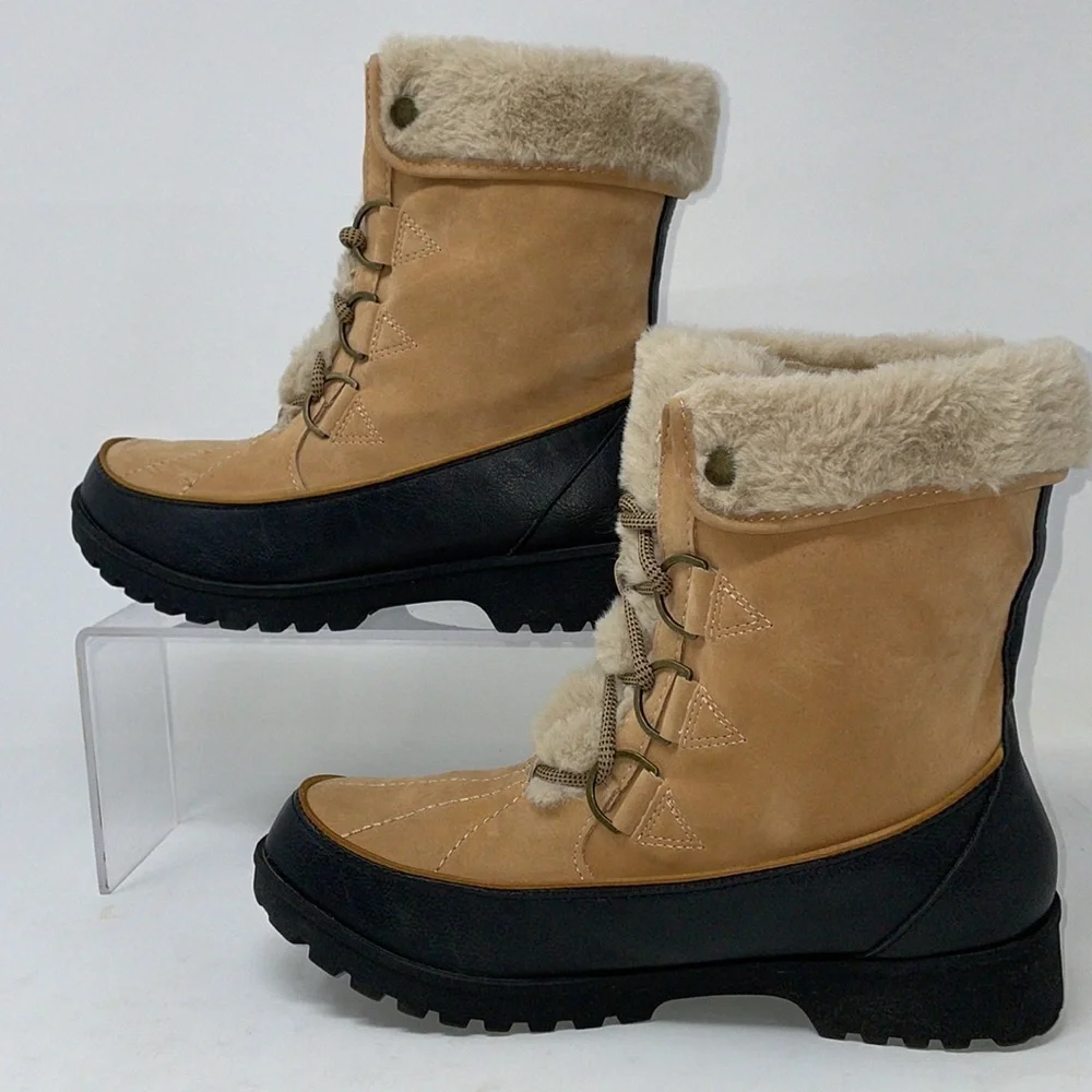 EUC/Like New JBU Memory Foam By Jambu Northgate Waterproof Faux Fur Boots SZ9M
